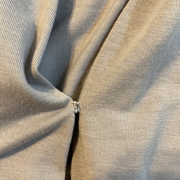 H by Halston Faux Wrap Short Sleeve Top Size M Taupe Brown Oversized Lagenlook - Picture 5 of 10